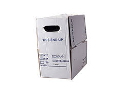 Кабель звита пара UTP 5-E Solid для зовнішнього прокладання CU (4 пари, одножильні), 305 м.