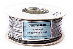 Кабель мікрофонний 2 шт. d = 4 мм, чорний, на котушці, 100 м.