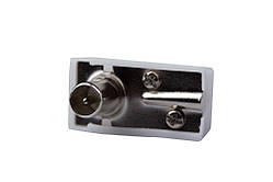 Штекер TV кутовий під гвинт, білий, пластик