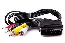 Шнур шт.Скарт — 4RCA HQ 1 м. шлейф