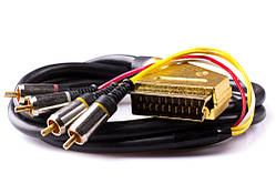 Шнур шт.Скарт — 4RCA HQ-позол. 1,5м. 