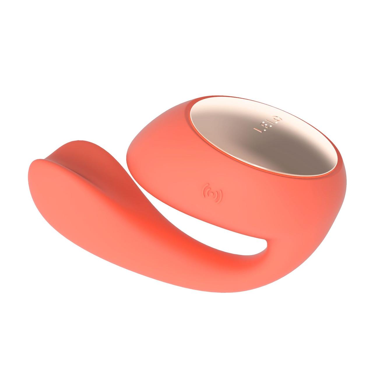 Смарт-вібратор LELO Ida Wave Coral Red, вагінально-кліторальний, технологія WaveMotion, 2 мотори, фото 1