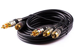 Шнур 3 RCA  - 3 RCA HQ 1,8м.