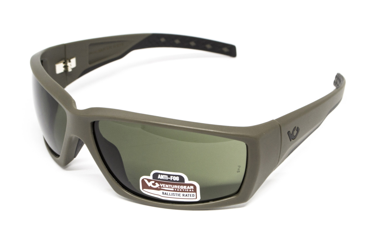 Защитные очки Venture Gear Tactical OverWatch Green (forest gray) Anti-Fog, чёрно-зелёные в зелёной оправе - фото 3 - id-p1757984480