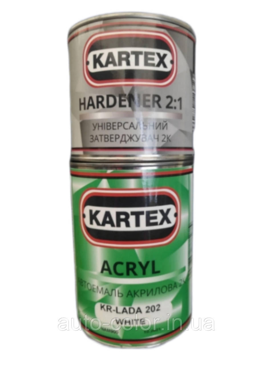 Акрилова фарба Kartex Біла 202 0.8 л + 0.4 л.отверд.