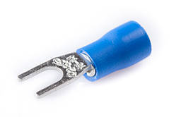 Клемa виделкова 4 мм. синя (100 шт.)