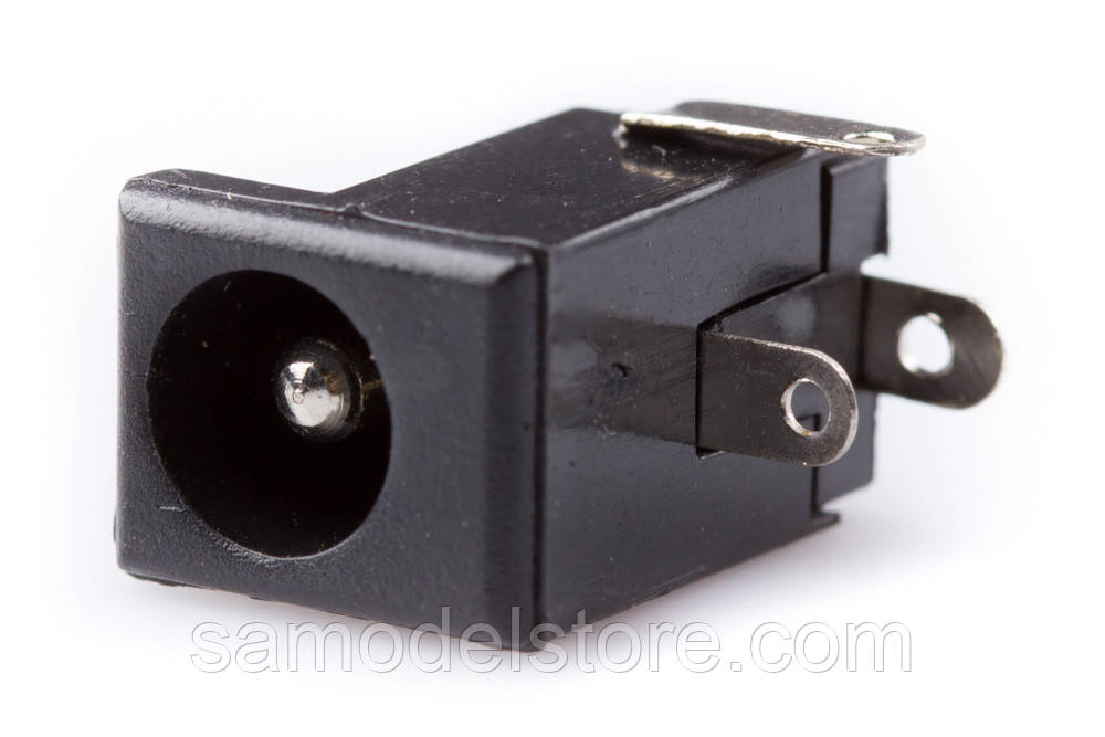 Гніздо DC 2,5 х 5,5 монтажне, пластик, фото 1