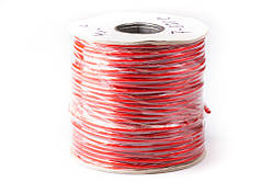 Кабель акустичний, 1ж. 4,0 мм O.D.-5,0 мм. прозоро-червоний, 1 м.