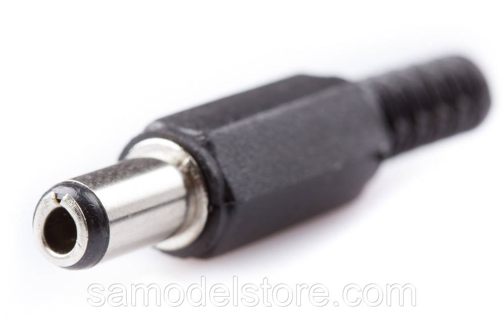 Штекер DC 2,5 х 5,5 х 9,5 пластик, фото 1