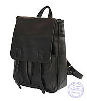 Оптом Классический черный рюкзак из эко-кожи - 9365