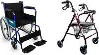 Bundle mit Rollator Складная инвалидная коляска Mobiclinic, сталь, синяя, ширина сиденья: 46 см, модель A