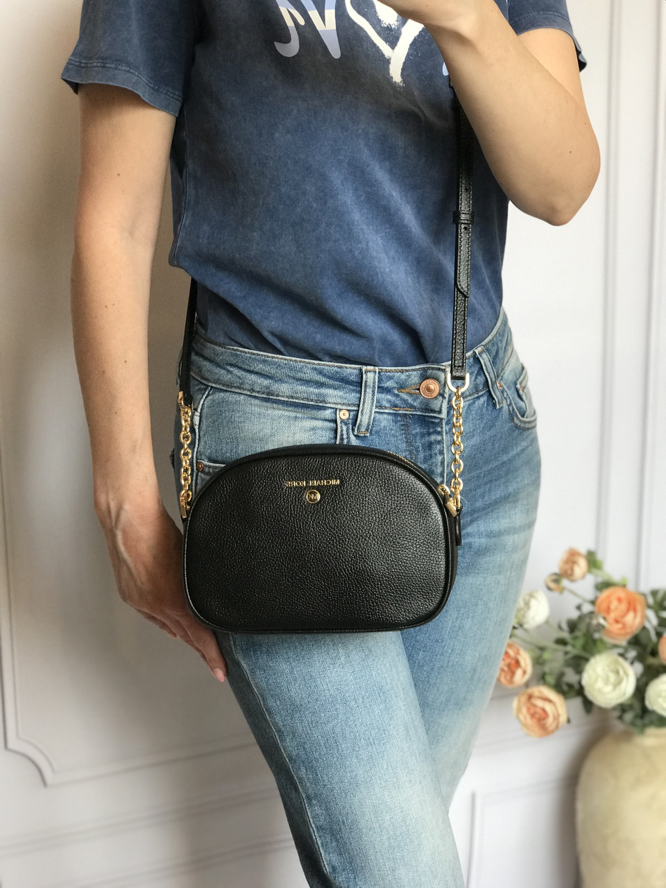 Сумка жіноча крос-боді Michael Kors оригінал Jet Set Charm Small Pebbled  Leather Crossbody Bag Майк