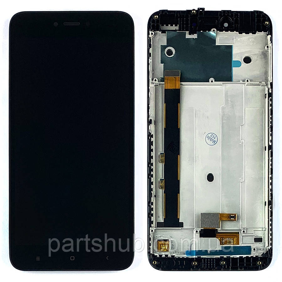 Дисплей (екран) Xiaomi Redmi Note 5A 2/16 Gb MDG6 з тачскріном (чорний з рамкою), фото 1