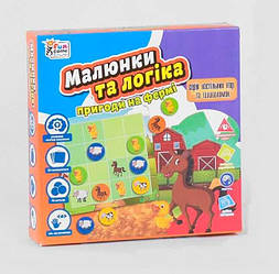 Гр Настільна гра "Малюнки та логіка - Пригоди на фермі" UKB-B 0031 (12) "4FUN Game Club" українською мовою, в коробці