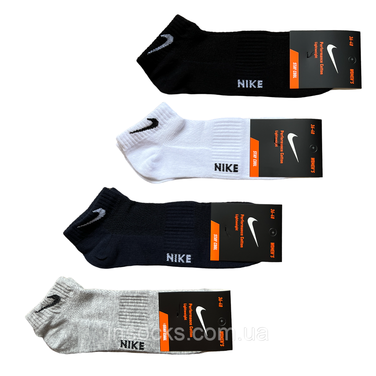 Шкарпетки жіночі літні "Nike". Сітка. 36-40р. Асорті. Короткі.