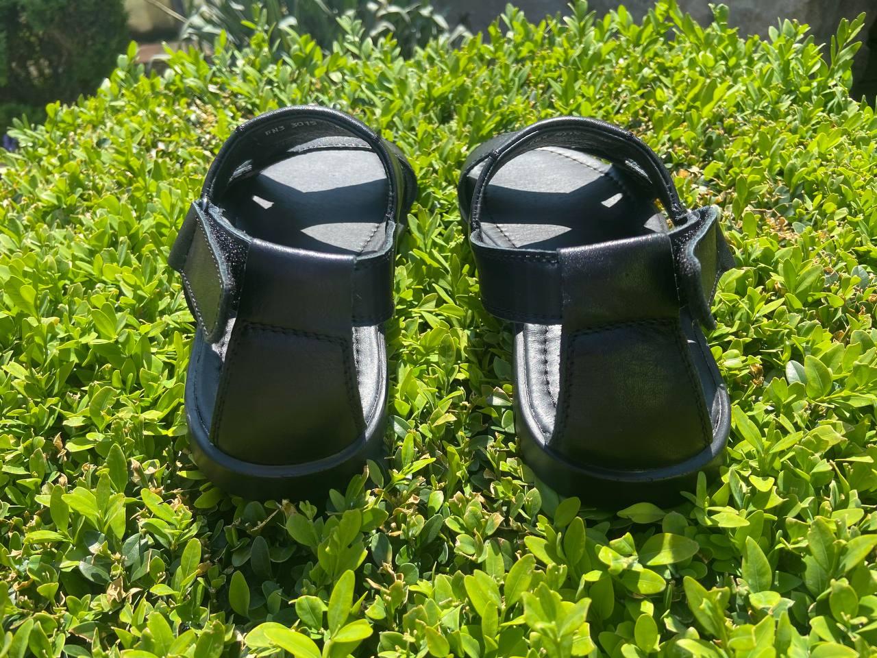 Мужские кожаные босоножки сандали на липучке 42 размер, мужские сандали черные летние - фото 6 - id-p1867854200
