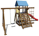 Ігровий комплекс "Ранчо" (дерев'яний дах та гойдалка) SiverSport P801Б, фото 2