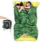 Спальник двомісний ковдра Naturehike Double Sleeping Bag with Pillow SD15M030-J apricot grey, фото 4
