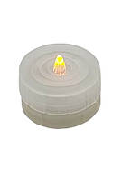 Светодиодная свеча на батарейках искусственная Электронная LED свеча таблетка D 3 cm H 2 cm