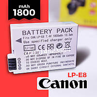 Акумулятор для Canon LP-E8 1800mA батарея