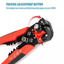 Інструмент для зачищення дротів та обтискання кабелю 0,2-6 мм MT-103B Orange, фото 5