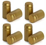 Термоусадочні ковпачки для винних пляшок 100 шт - золото, фото 2