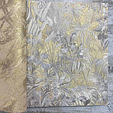 Шпалери вінілові на флізеліновій основі золотий фон срібні рослини Blumarine 5 (Emiliana Parati) 1,06 х 10,05м (29044), фото 7