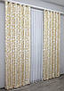 Уцінка! Комплект (2шт. 1,5х2,75м.) готових жакардових штор. Колір молочний з золотистим. Код 1182ш 39-643, фото 5