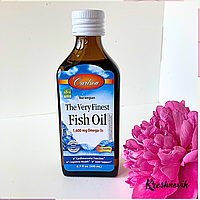 Carlson The very finest fish oil, риб ячий жир, норвезька формула, персиковий смак, 1600 мг, 200 мл