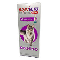 Бравекто Plus для Котів/Bravecto Plus Cat 6,25-12,5кг 500мг спот-он