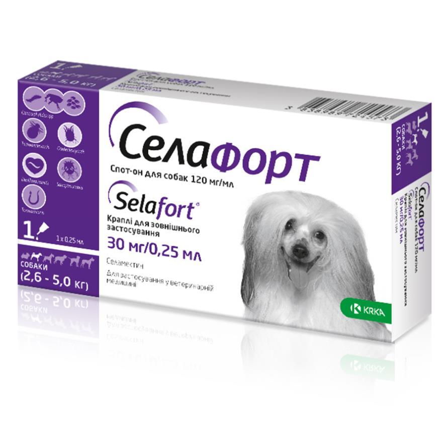 Селафорт собаки 2,6-5кг 30 мг/0,25 мл No1 спот-он