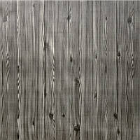 Самоклеюча 3D панель 700*700*4мм дерево попелясто-сіре