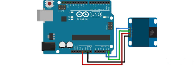 Схема підключення Arduino UNO до OLED дисплея