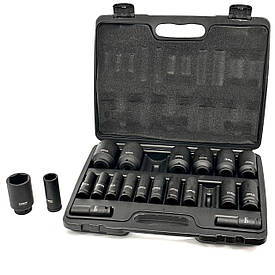 Знижена ціна на Набір головок до гайковерта FERRUM 1/2" 10-38 MM 20шт