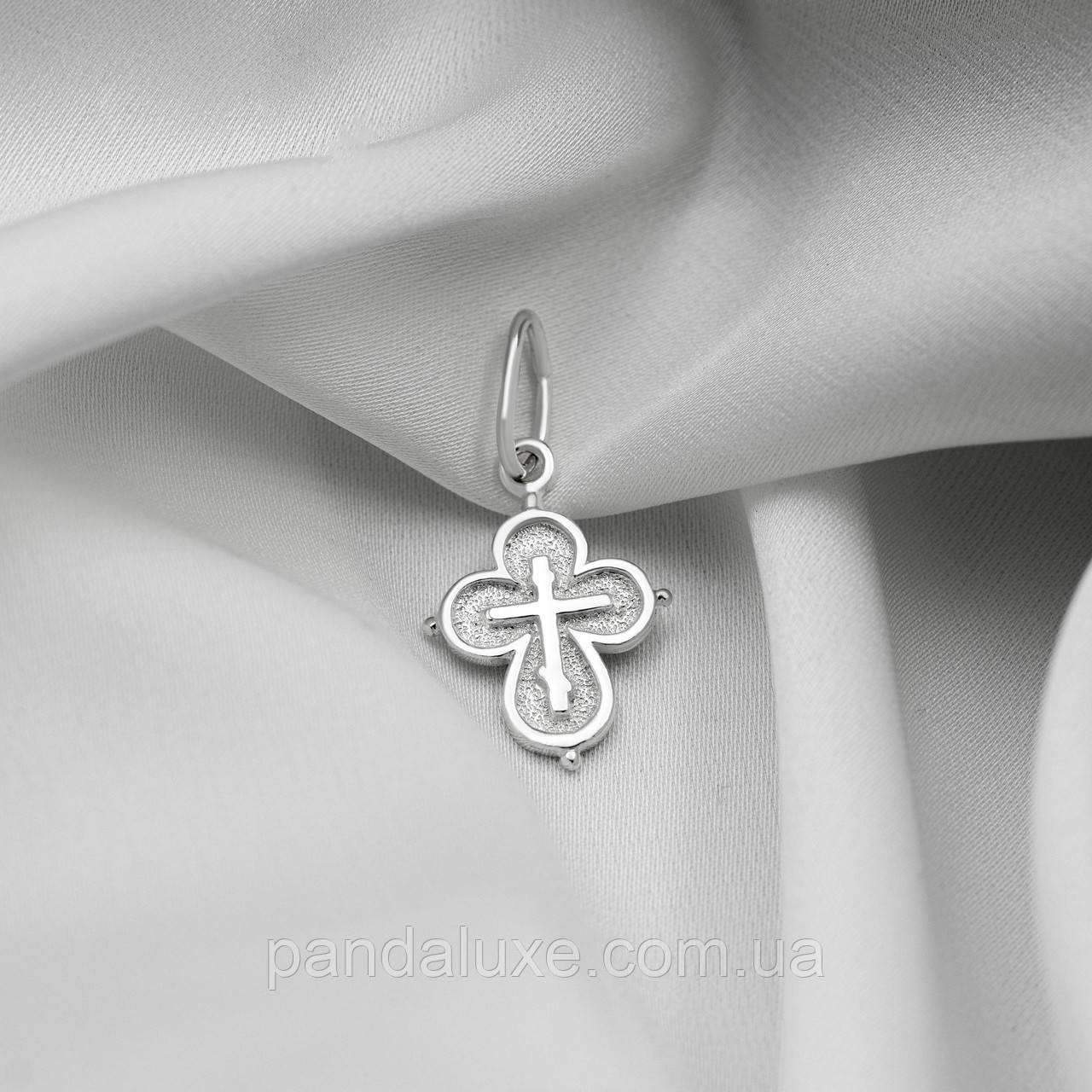 Срібний хрестик православний підвіс невеликий хрест зі срібла 925 проби підвіска