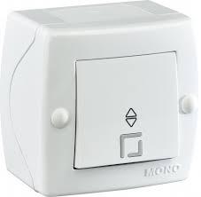Вимикач одноклавішний прохідний, Mono Electric, OCTANS IP 20(білий)