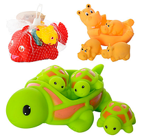 Іграшка для купання,пискавка,4шт,в сітці,15х8х11см,3 види №6327-1-2-8(180)