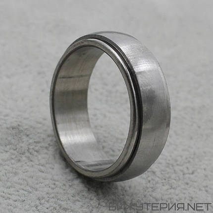 Мужское кольцо гладкое серебристое полированная сталь от Stainless SteeL нержавеющая сталь 8 мм ширина, фото 2