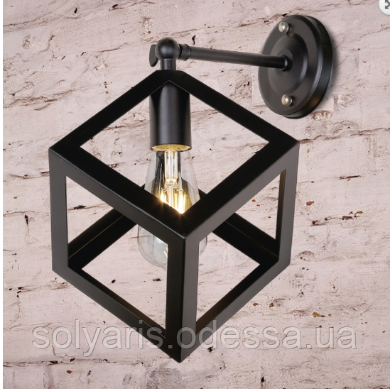 Настінний світильник,бра лофт 707W136-1BK, фото 1
