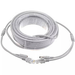 Кабель Ethernet RJ45+живлення постійного струму 5 метрів. CCTV кабель RJ45. Штекера для камери відеоспостереження