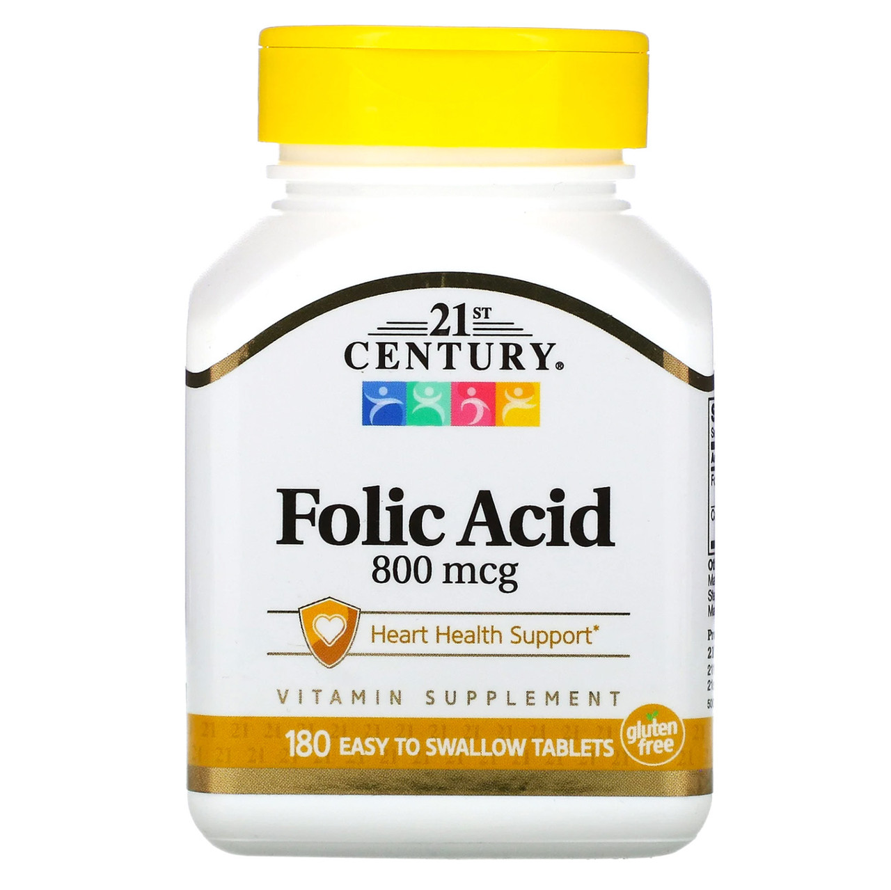 Фолієва кислота "21st Century" 800 мкг 180 таблеток, фото 1