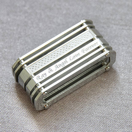 Кулон мужской серебристого цвета с надписью Ray Angel Love Forever Stainless Steel размер изделия 3,5х1,5 см, фото 1