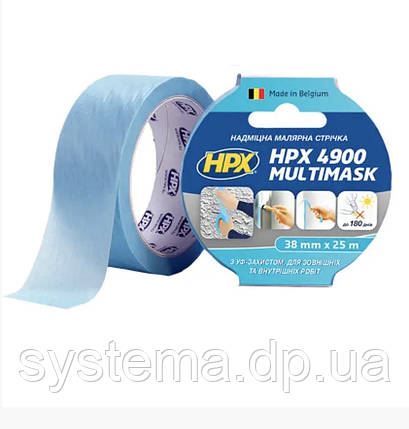 HPX 4900 MULTIMASK - 38мм х 25м - надміцна малярська стрічка з УФ захистом, фото 1