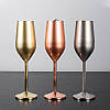 Розкішний келих для шампанського в європейському стилі, креативний фужер з нержавіючої сталі 200мл, різні кольори, фото 3