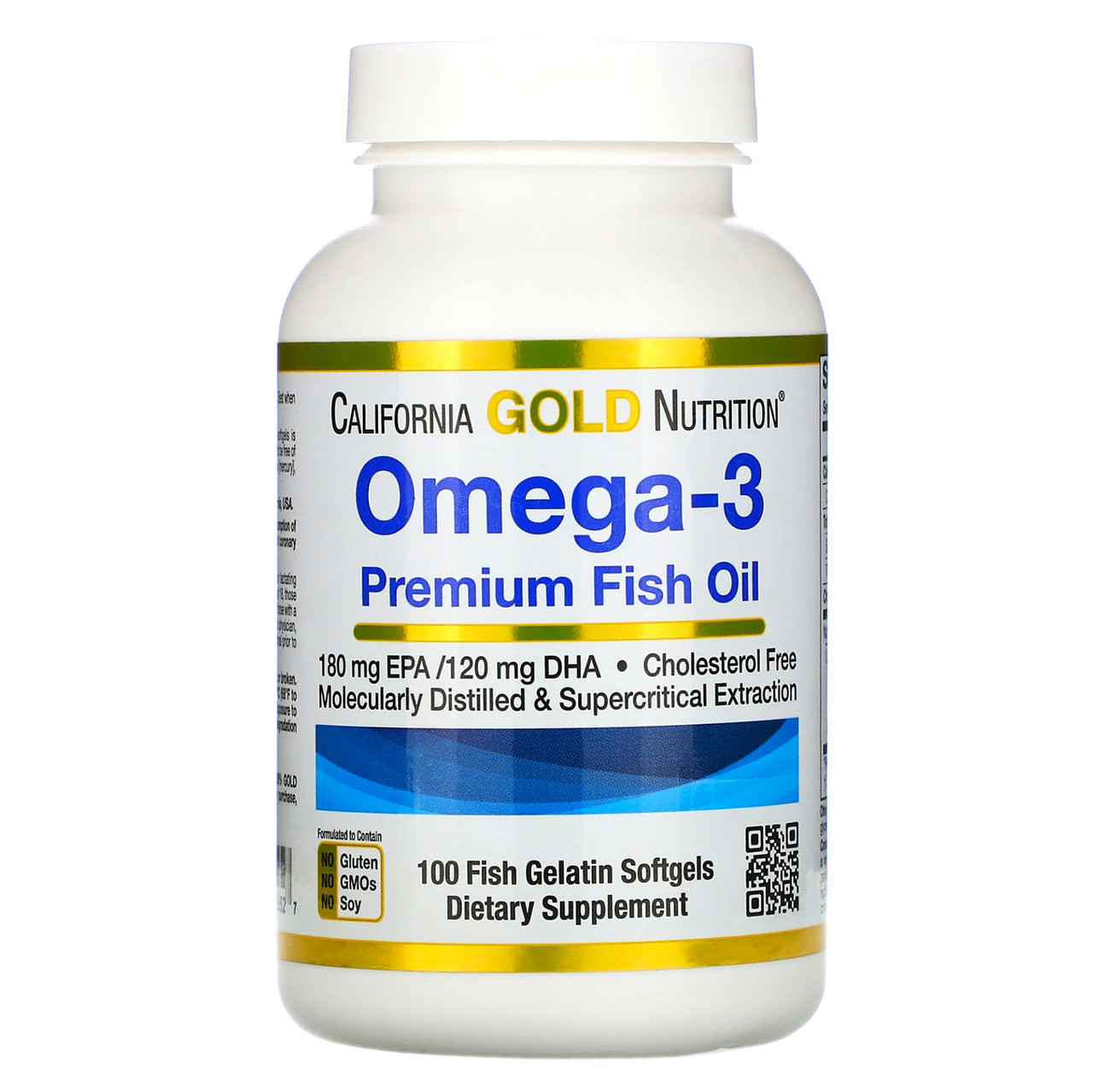 Омега-3 "California Gold Nutrition" 18/12 1000 мг 100 капсул, фото 1