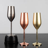 Роскошный бокал для шампанского в европейском стиле, креативный фужер из нержавеющей стали 200мл, разные цвета