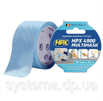 HPX 4900 MULTIMASK - 50мм х 25м - надміцна малярська стрічка з УФ захистом, фото 1