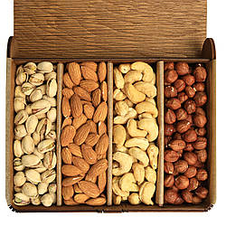 Подарунковий набір з горіхами Деревʼяна книга mini