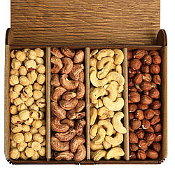 Подарунковий набір з горіхами Деревʼяна книга mini