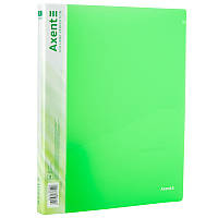 Папка на 2х кільцях, для файлів Axent (A4, 25 мм, до 110 аркушів, салатовий) 1207-26-A